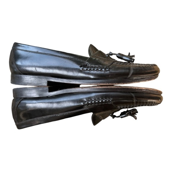 Cole Haan Black Leather Tassled Loafers Size 11 Men's Shoes - Picture 8 of 11